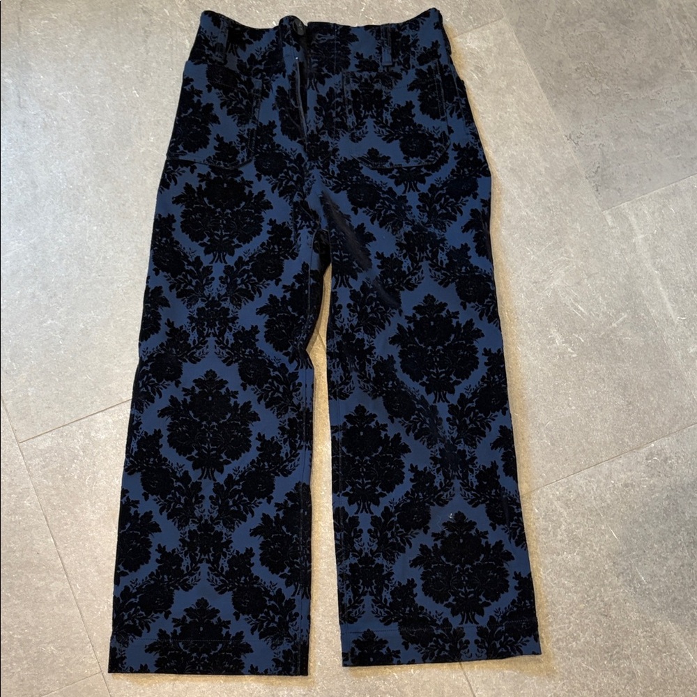 Maeve Blue and Black Corduroy Pants